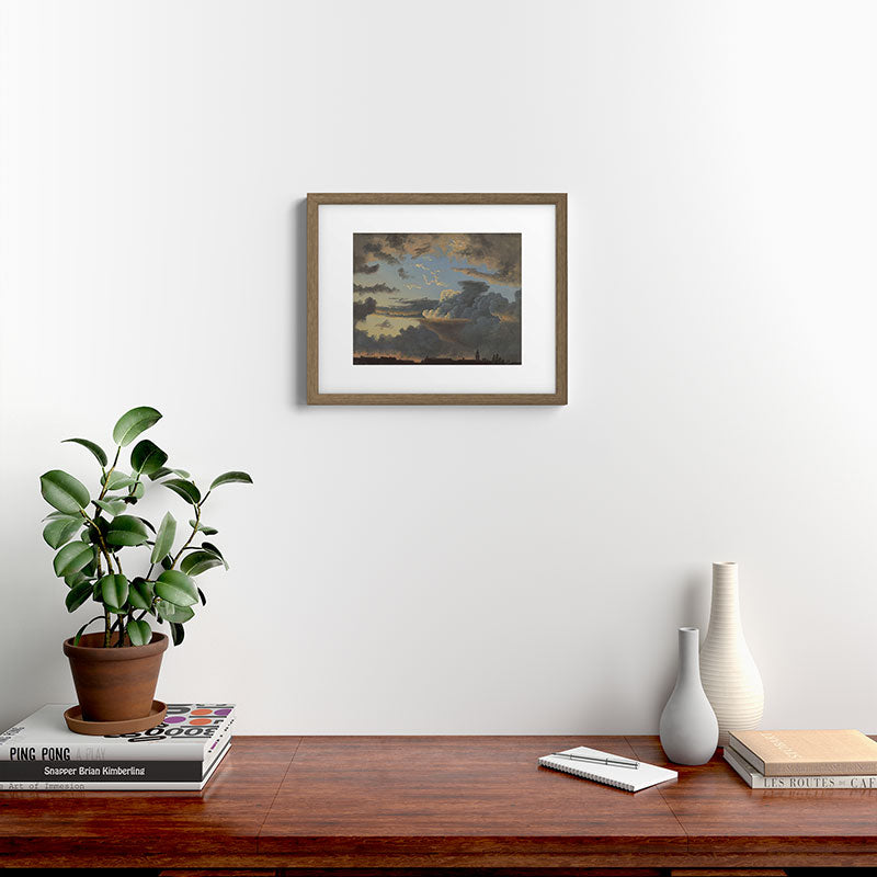 "Cloud Study" by Knud Baade, 1838 Framed Art Print