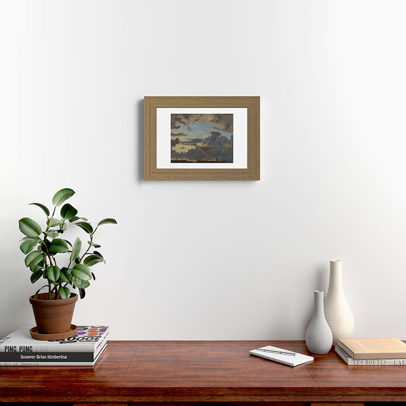 "Cloud Study" by Knud Baade, 1838 Framed Art Print