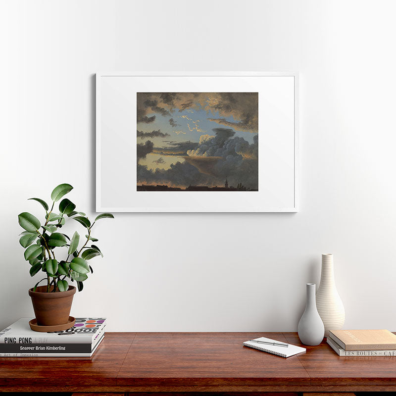 "Cloud Study" by Knud Baade, 1838 Framed Art Print