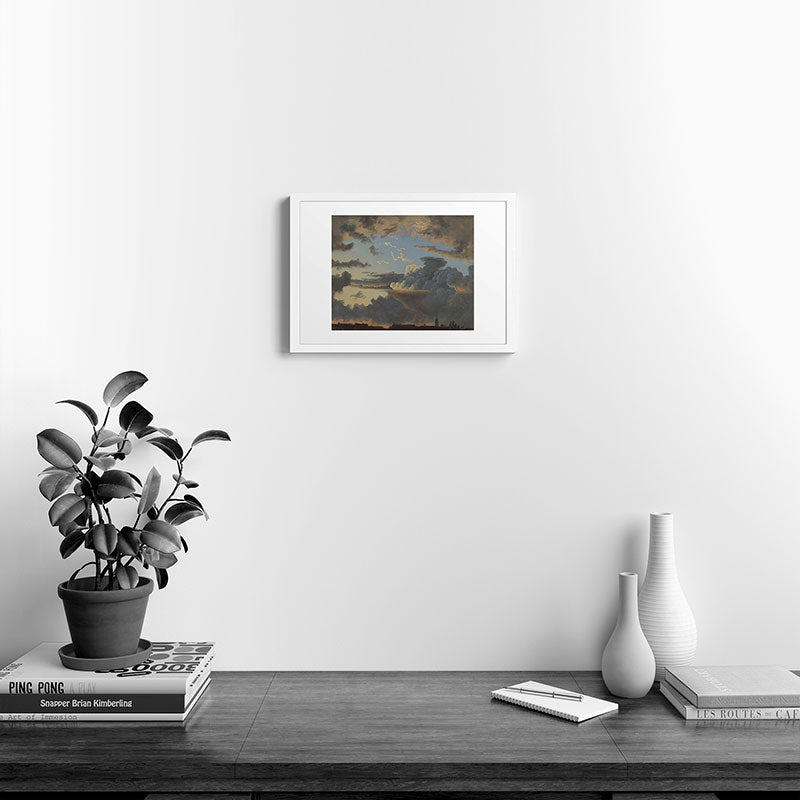 "Cloud Study" by Knud Baade, 1838 Framed Art Print