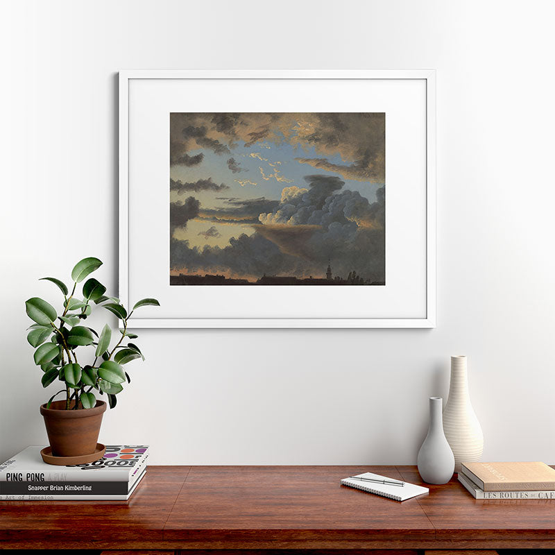 "Cloud Study" by Knud Baade, 1838 Framed Art Print
