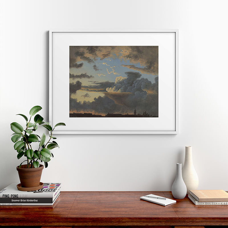 "Cloud Study" by Knud Baade, 1838 Framed Art Print