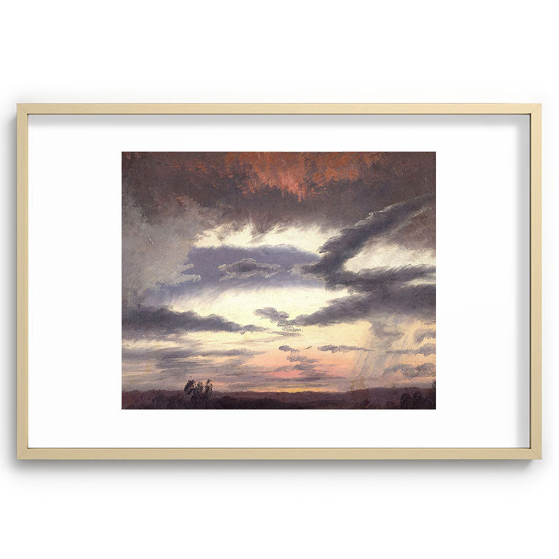"Cloud Study" by Knud Baade, 1838 Framed Art Print