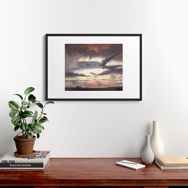 "Cloud Study" by Knud Baade, 1838 Framed Art Print