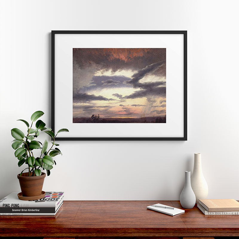 "Cloud Study" by Knud Baade, 1838 Framed Art Print