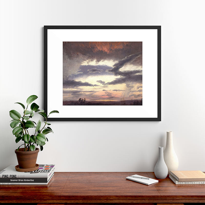 "Cloud Study" by Knud Baade, 1838 Framed Art Print