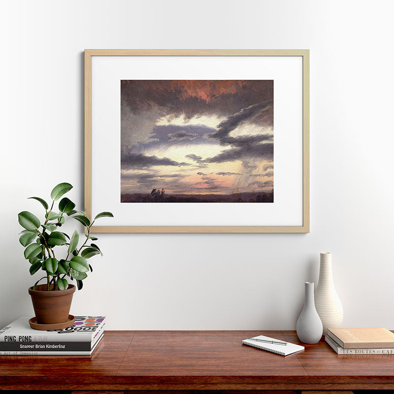 "Cloud Study" by Knud Baade, 1838 Framed Art Print
