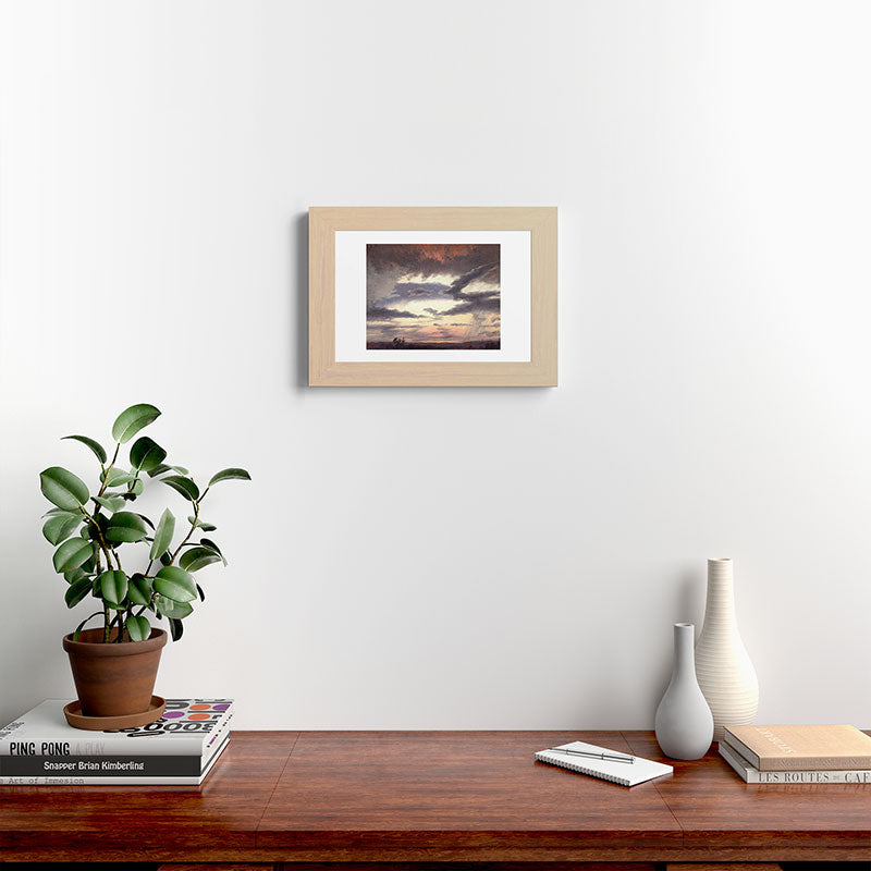 "Cloud Study" by Knud Baade, 1838 Framed Art Print
