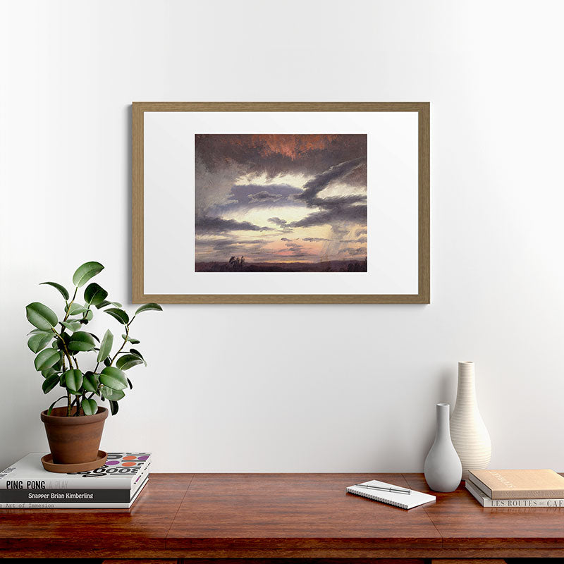 "Cloud Study" by Knud Baade, 1838 Framed Art Print