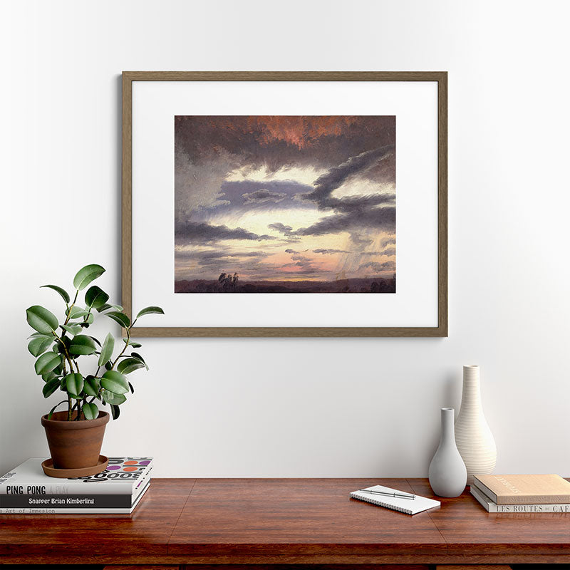 "Cloud Study" by Knud Baade, 1838 Framed Art Print