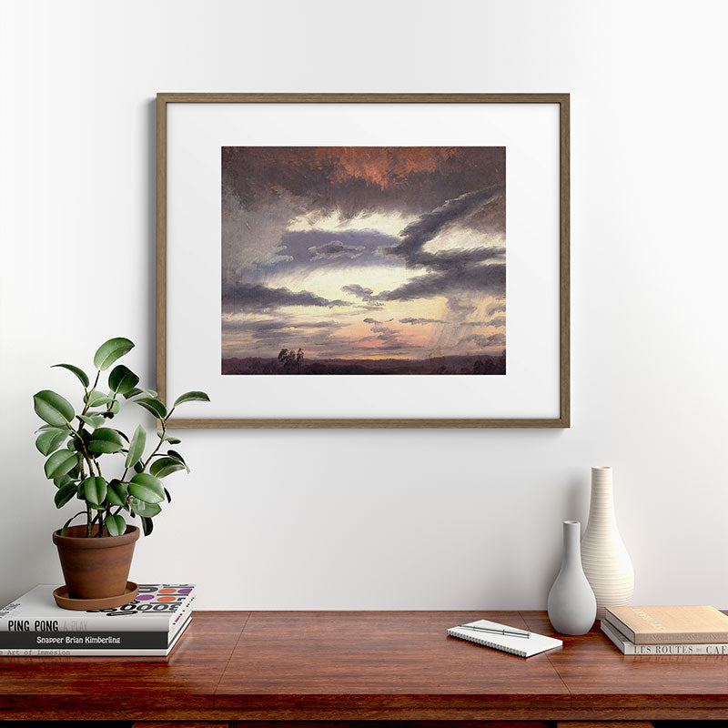 "Cloud Study" by Knud Baade, 1838 Framed Art Print
