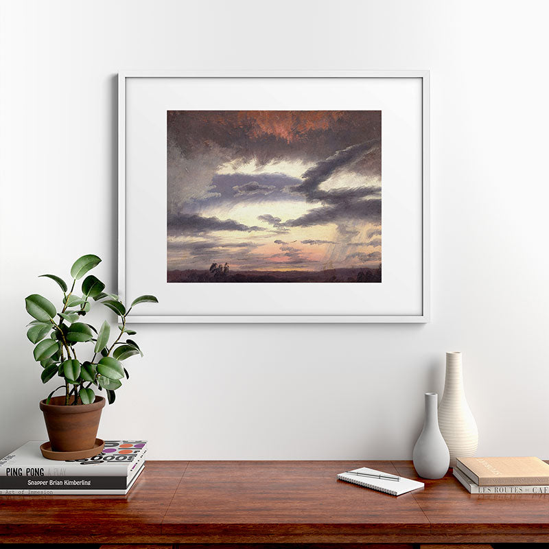 "Cloud Study" by Knud Baade, 1838 Framed Art Print