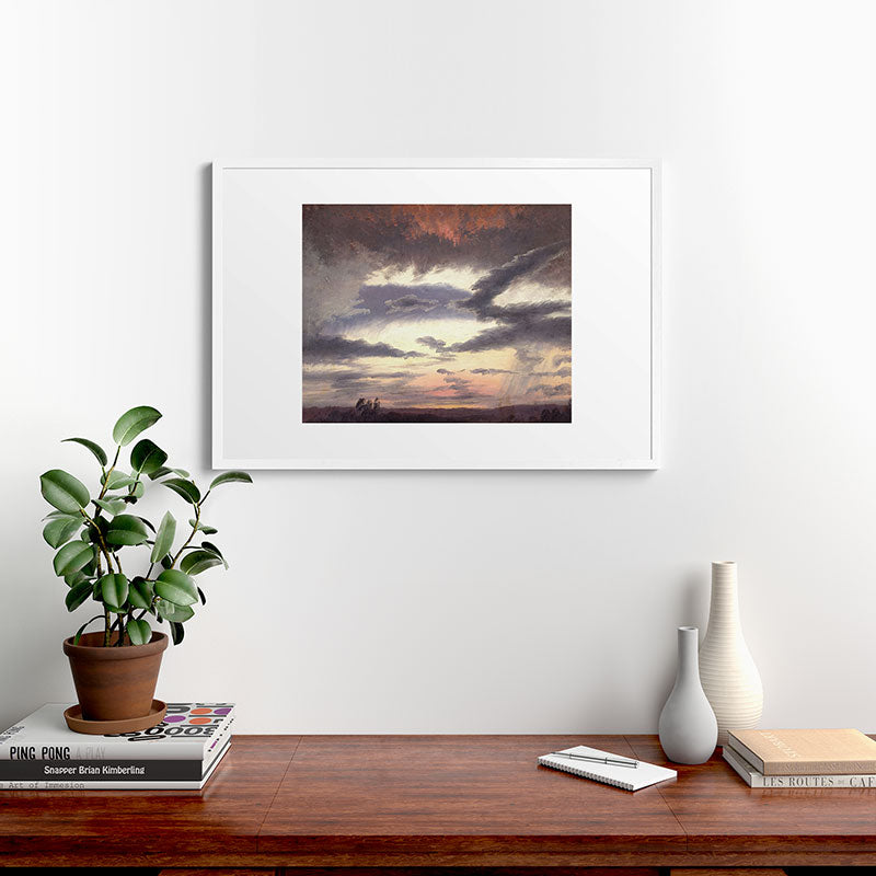 "Cloud Study" by Knud Baade, 1838 Framed Art Print