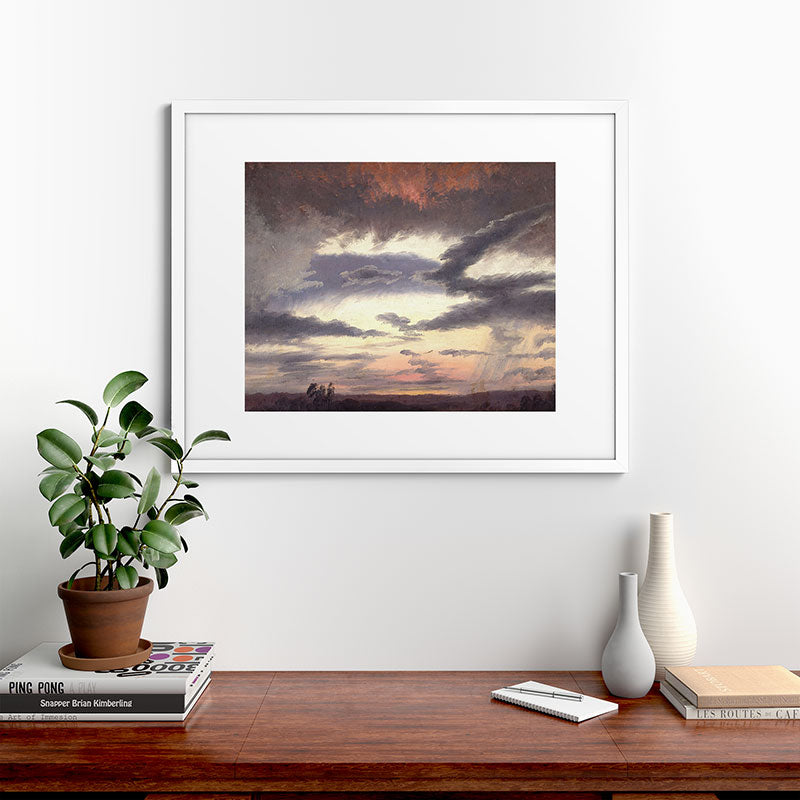 "Cloud Study" by Knud Baade, 1838 Framed Art Print