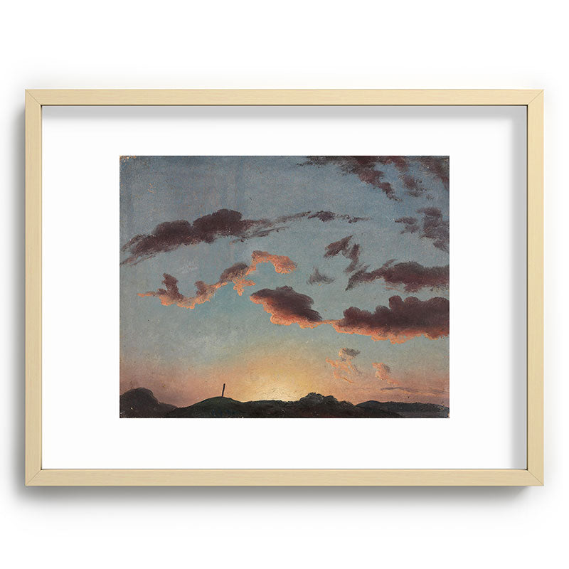 "Cloud Study" by Knud Baade, 1838 Framed Art Print