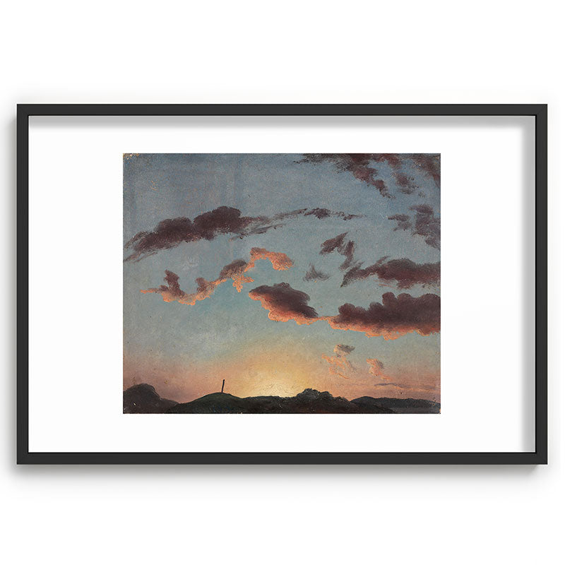 "Cloud Study" by Knud Baade, 1838 Framed Art Print