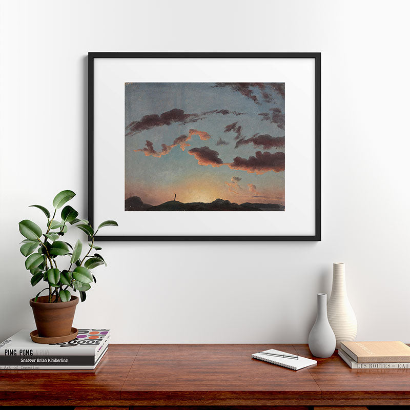 "Cloud Study" by Knud Baade, 1838 Framed Art Print