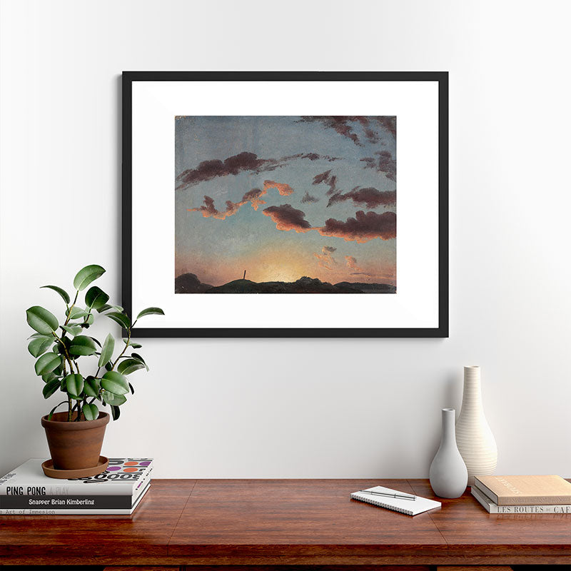 "Cloud Study" by Knud Baade, 1838 Framed Art Print