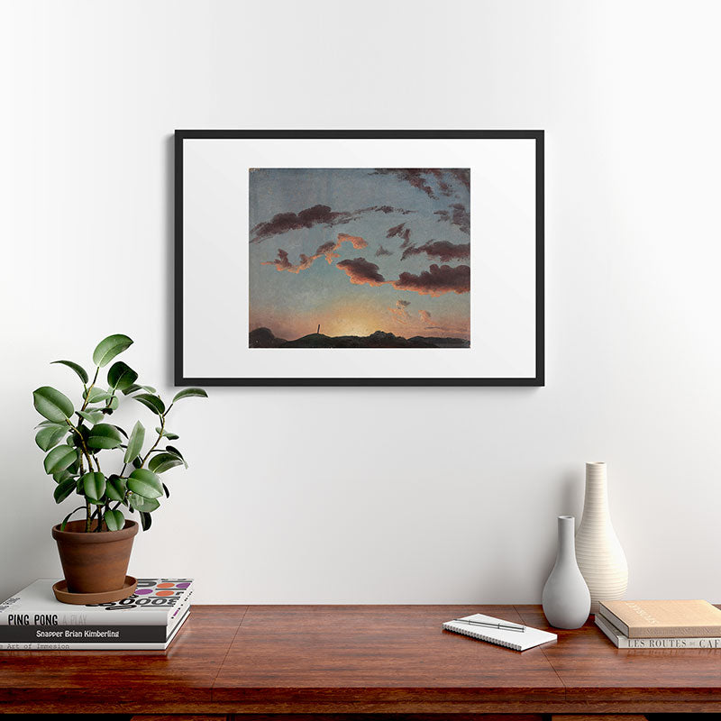 "Cloud Study" by Knud Baade, 1838 Framed Art Print