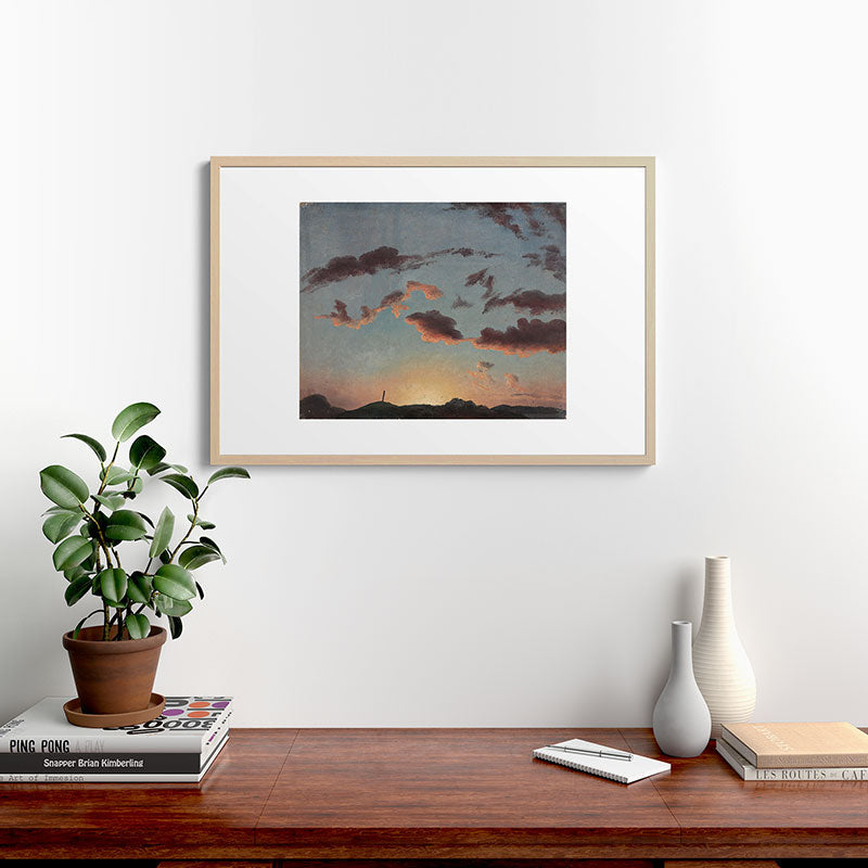 "Cloud Study" by Knud Baade, 1838 Framed Art Print