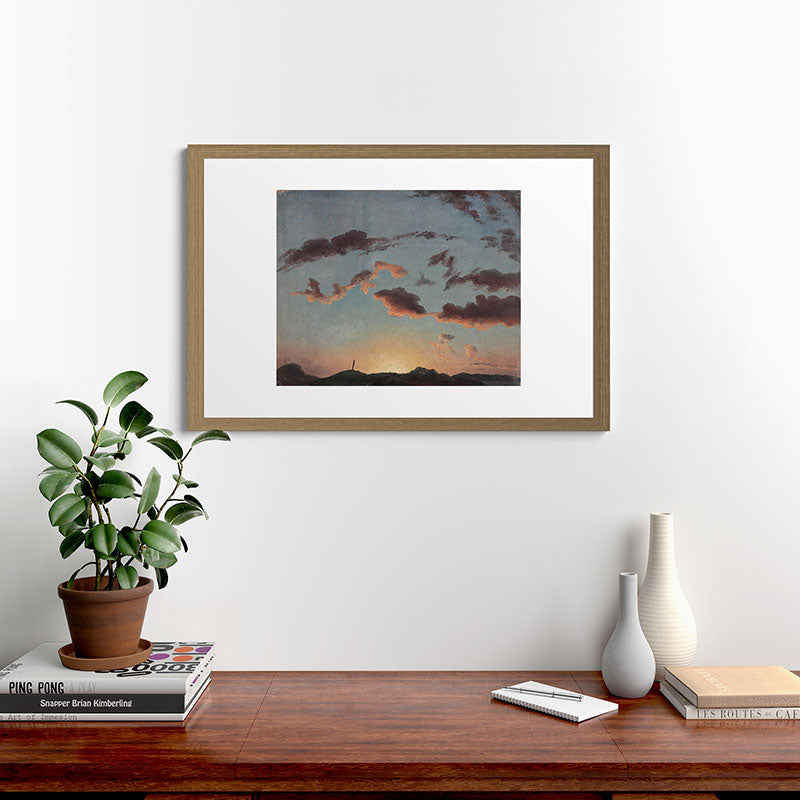 "Cloud Study" by Knud Baade, 1838 Framed Art Print