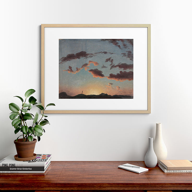 "Cloud Study" by Knud Baade, 1838 Framed Art Print