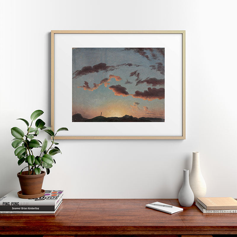 "Cloud Study" by Knud Baade, 1838 Framed Art Print