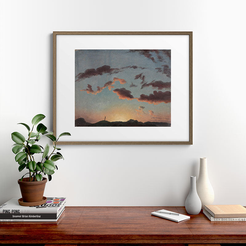 "Cloud Study" by Knud Baade, 1838 Framed Art Print