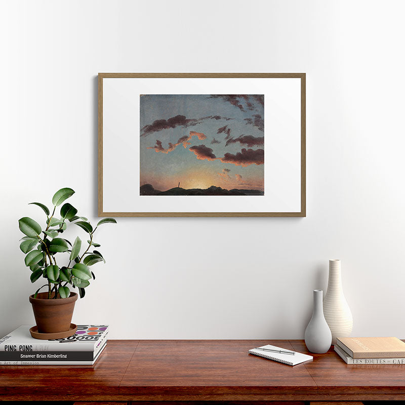 "Cloud Study" by Knud Baade, 1838 Framed Art Print