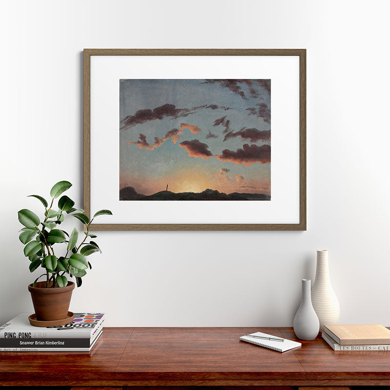 "Cloud Study" by Knud Baade, 1838 Framed Art Print