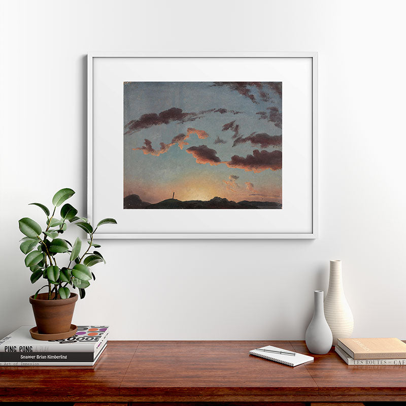 "Cloud Study" by Knud Baade, 1838 Framed Art Print