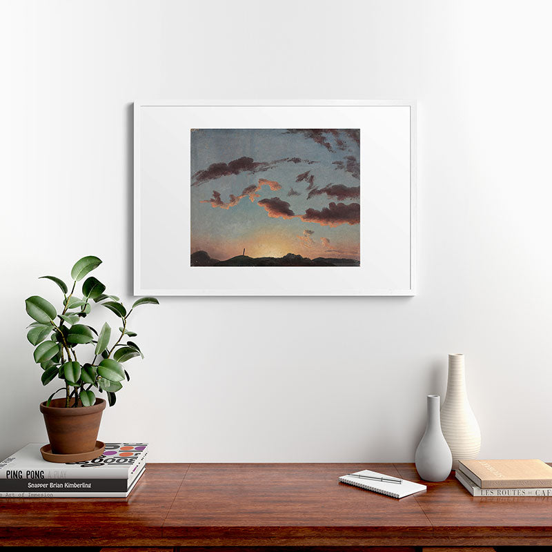 "Cloud Study" by Knud Baade, 1838 Framed Art Print