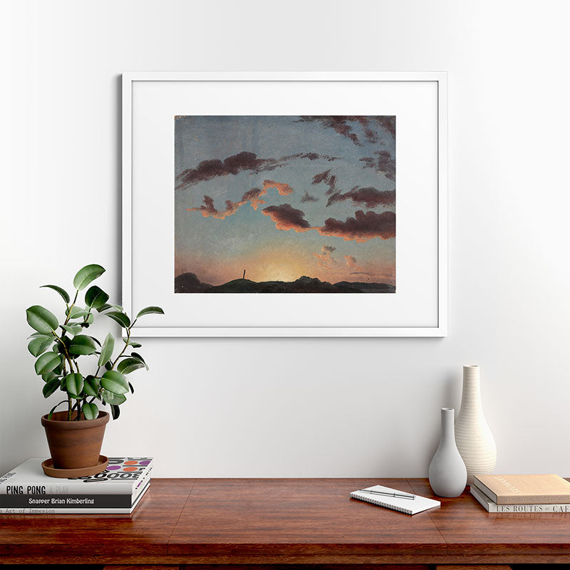 "Cloud Study" by Knud Baade, 1838 Framed Art Print