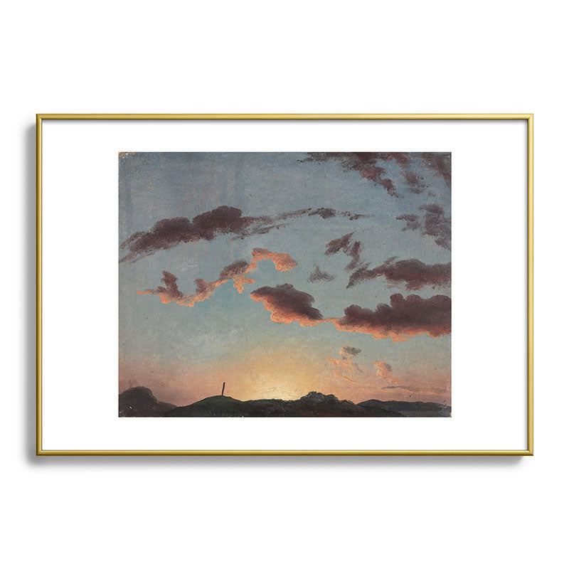 "Cloud Study" by Knud Baade, 1838 Framed Art Print