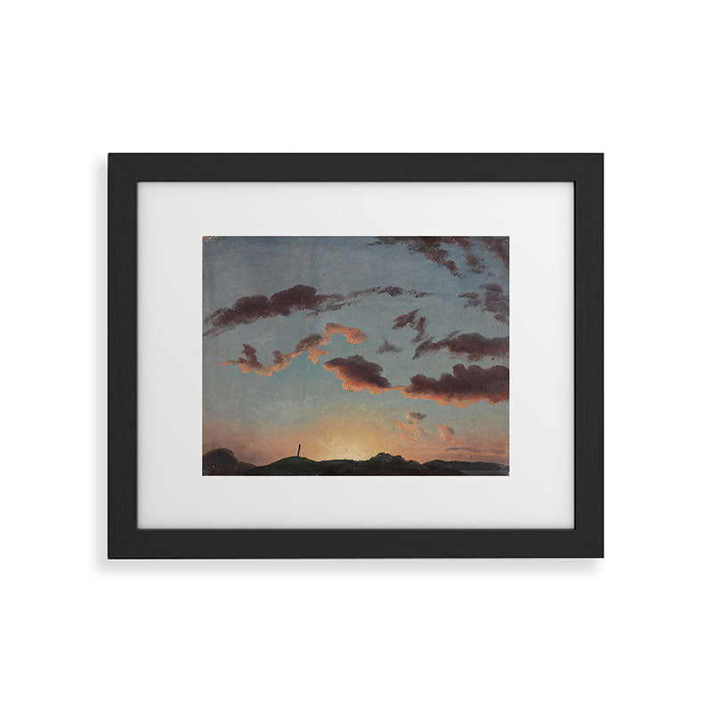 "Cloud Study" by Knud Baade, 1838 Framed Art Print