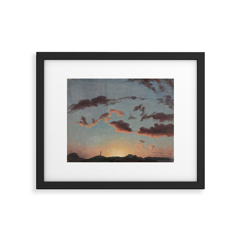 "Cloud Study" by Knud Baade, 1838 Framed Art Print