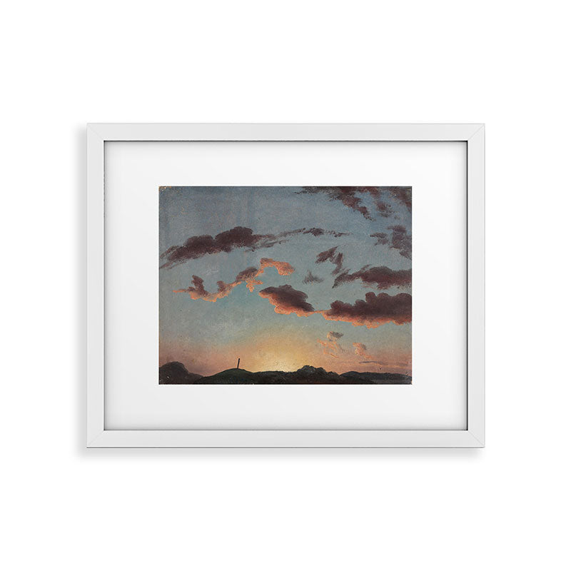 "Cloud Study" by Knud Baade, 1838 Framed Art Print