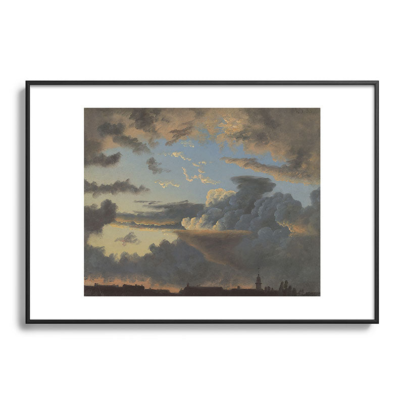 "Cloud Study" by Knud Baade, 1838 Framed Art Print