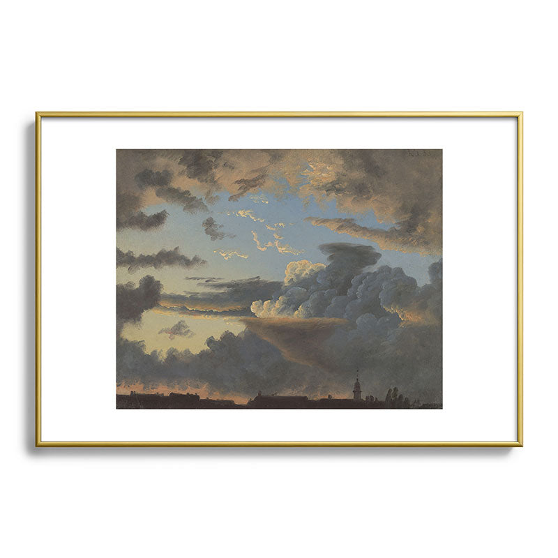 "Cloud Study" by Knud Baade, 1838 Framed Art Print