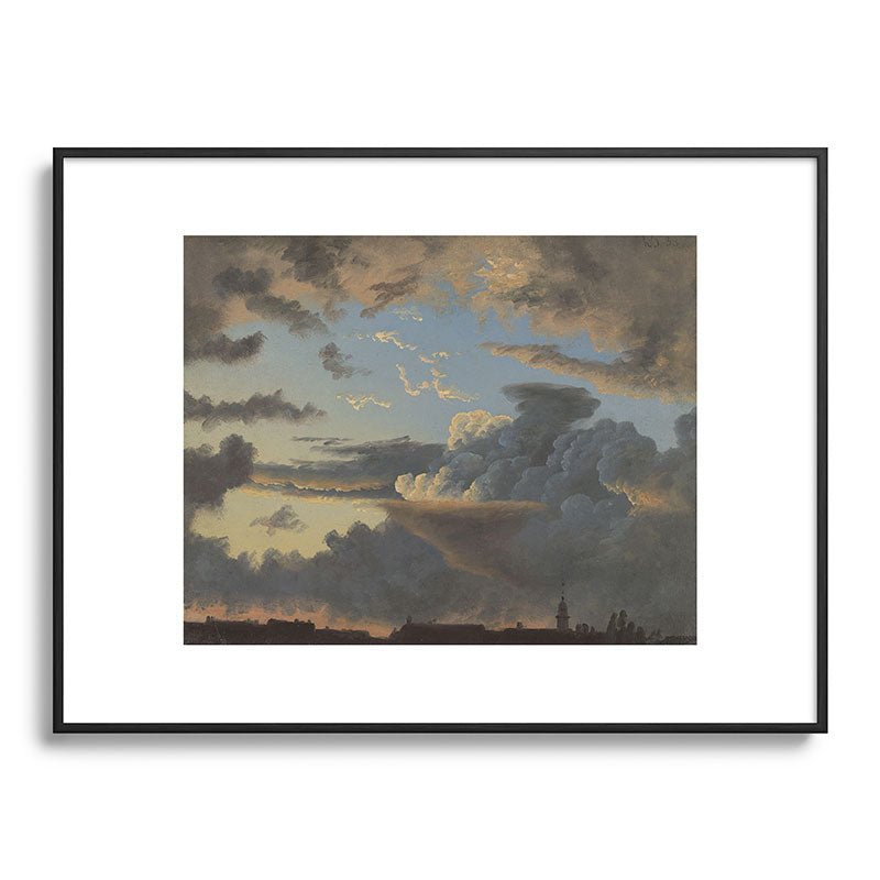 "Cloud Study" by Knud Baade, 1838 Framed Art Print