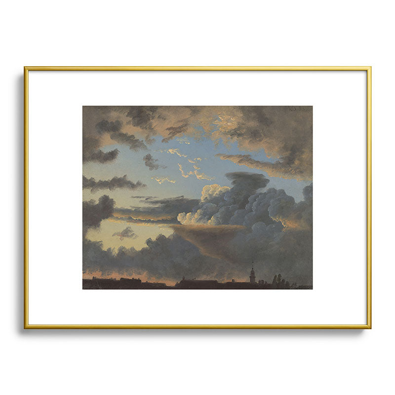 "Cloud Study" by Knud Baade, 1838 Framed Art Print