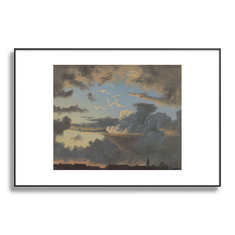 "Cloud Study" by Knud Baade, 1838 Framed Art Print