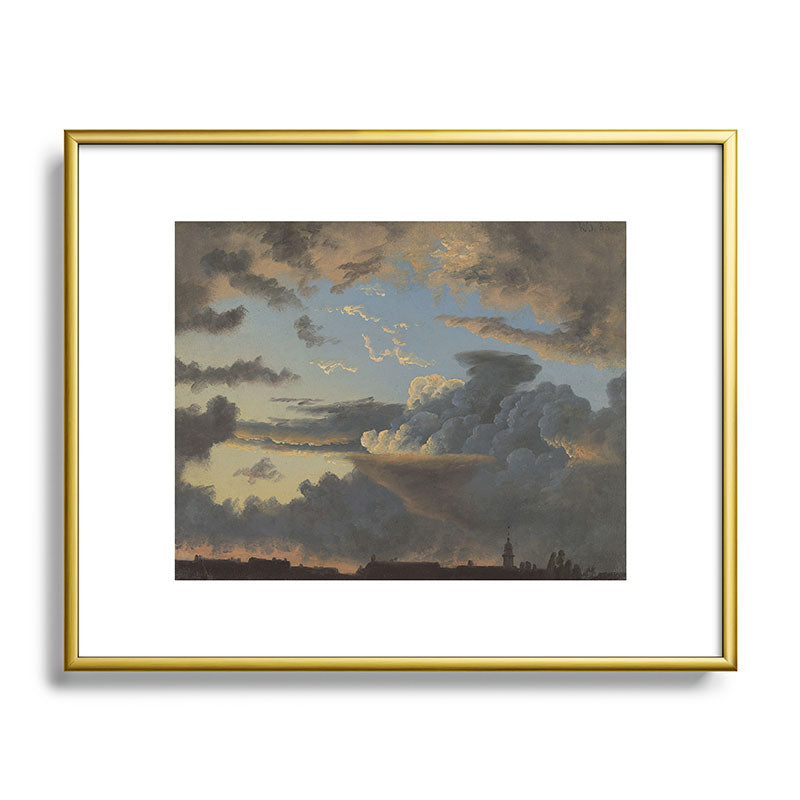 "Cloud Study" by Knud Baade, 1838 Framed Art Print