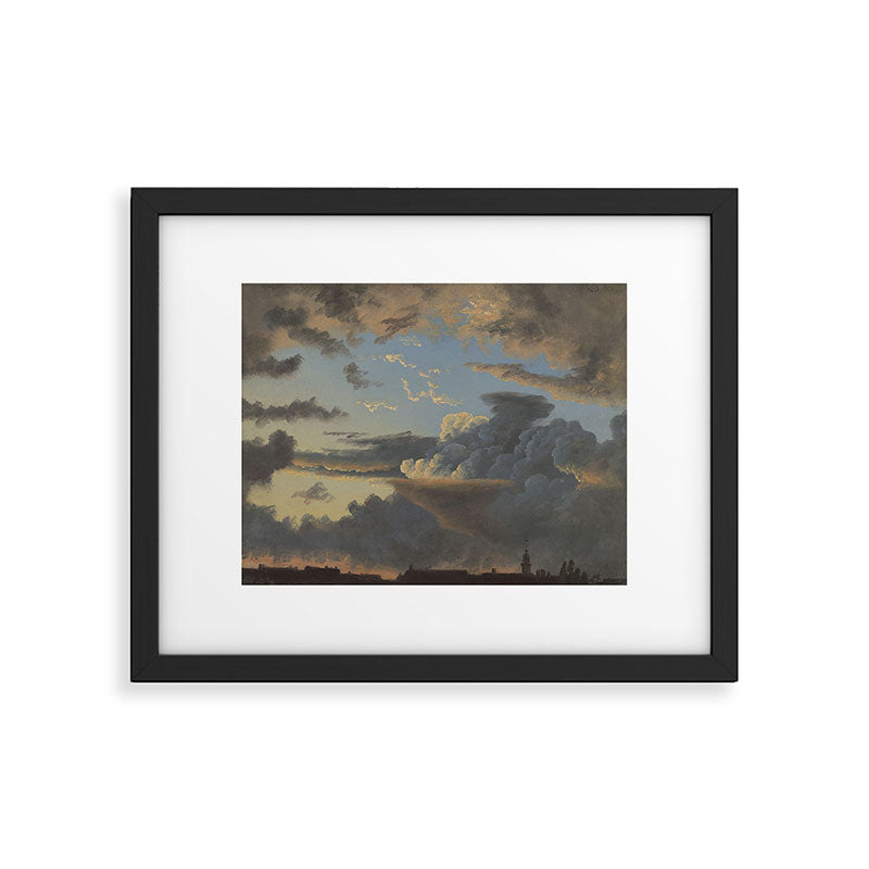 "Cloud Study" by Knud Baade, 1838 Framed Art Print