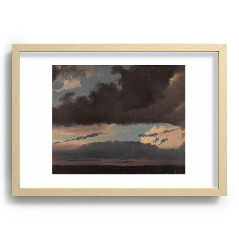 "Cloud Study" by Knud Baade, 1839 Framed Art Print
