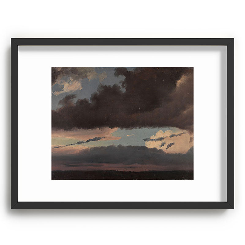 "Cloud Study" by Knud Baade, 1839 Framed Art Print