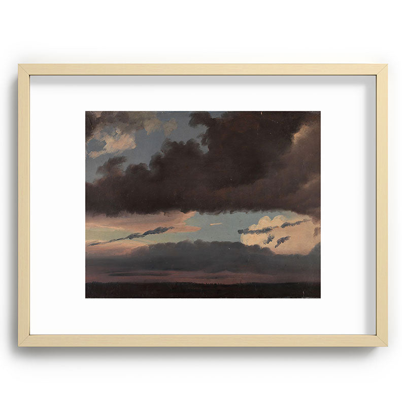 "Cloud Study" by Knud Baade, 1839 Framed Art Print