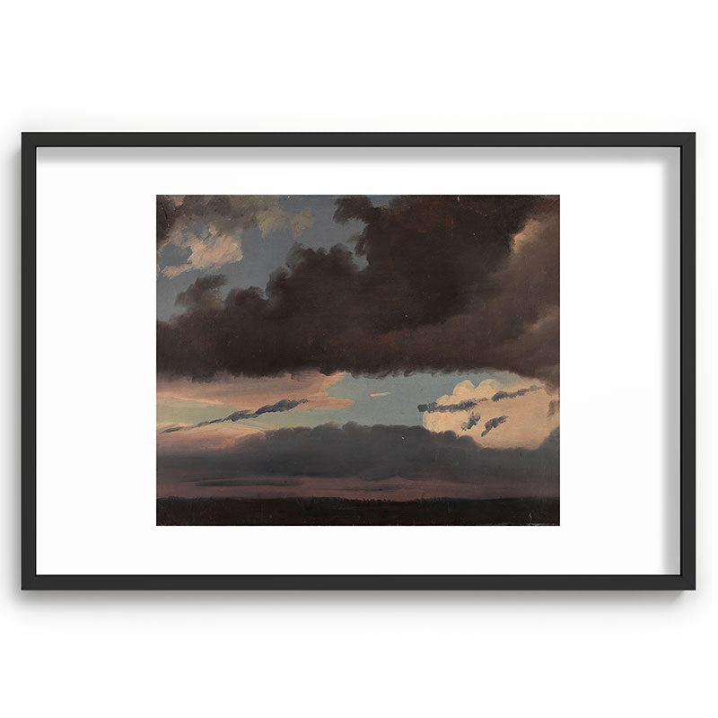 "Cloud Study" by Knud Baade, 1839 Framed Art Print