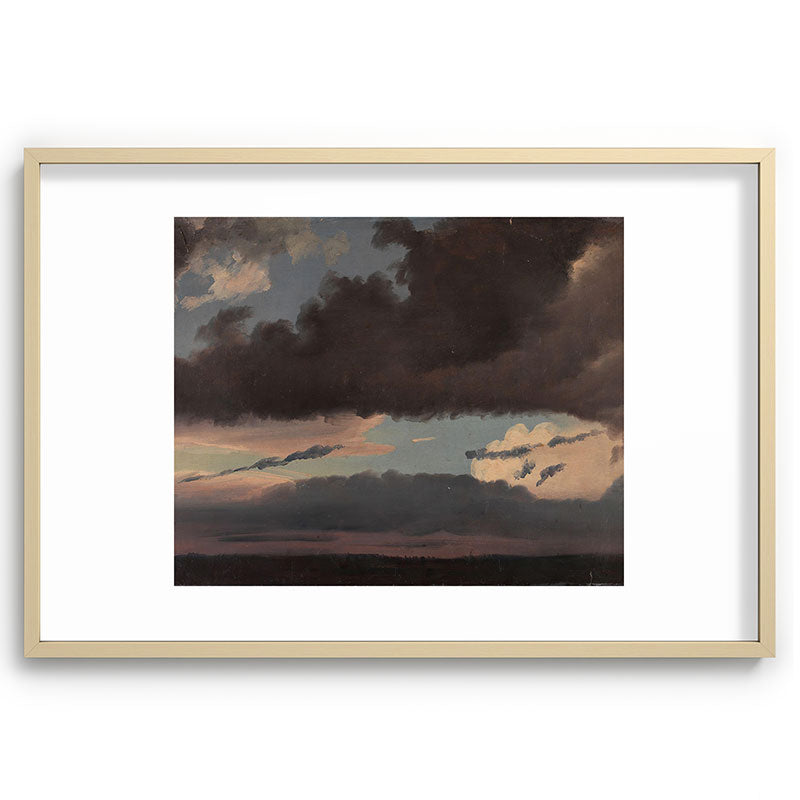 "Cloud Study" by Knud Baade, 1839 Framed Art Print