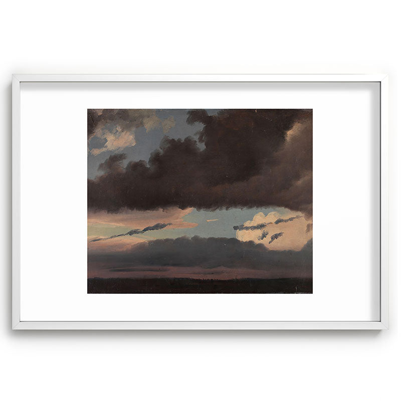 "Cloud Study" by Knud Baade, 1839 Framed Art Print